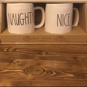 Rae Dunn naughty and nice mug set